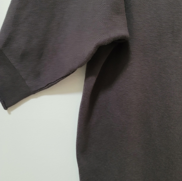 Tahari Charcoal Gray Gunther Dolman Sleeve Cotton Blend Cardigan Size Medium - Picture 4 of 15